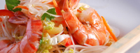 SHRIMP & NOODLE SALAD WITH CUCUMBER & CARROT